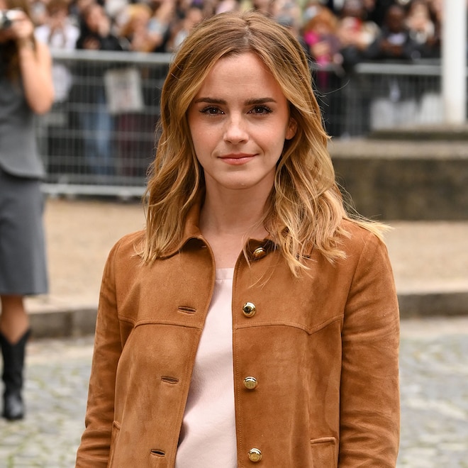 Emma Watson attends Paris Fashion Week in October 2025.